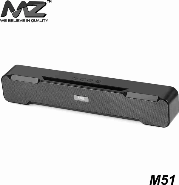 MZ M51 (PORTABLE HOME TV SOUNDBAR) Dynamic Thunder Sound 2400mAh Battery 10 W Bluetooth Soundbar (Black, Stereo Channel)