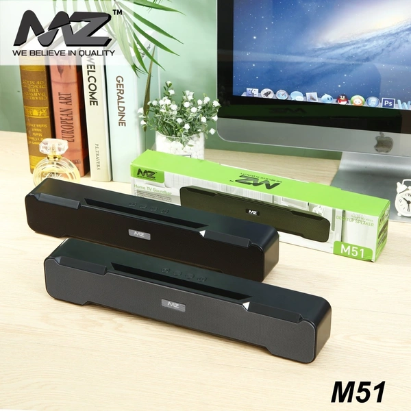 MZ M51 (PORTABLE HOME TV SOUNDBAR) Dynamic Thunder Sound 2400mAh Battery 10 W Bluetooth Soundbar (Black, Stereo Channel)
