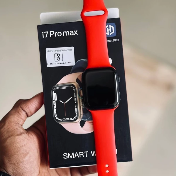 I7 Pro Max Series 7 Smartwatch Compatible With All Android & Ios Device - Red