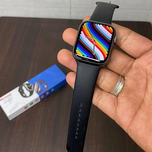 Microwear W17 Series 7  Edge To Edge Display Nfc And Bluetooth Calling Support  - Free Silicon Black Strap, 1 Month Replacement Warranty