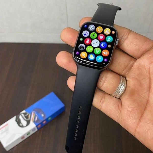 Microwear W17 Series 7  Edge To Edge Display Nfc And Bluetooth Calling Support  - Free Silicon Black Strap, 1 Month Replacement Warranty