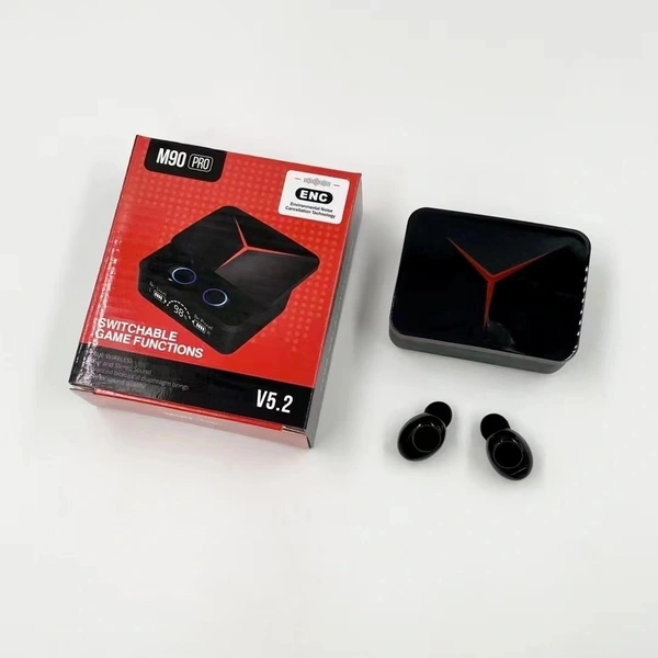 Deamflum Earbuds M90 PRO with Power Bank Upto 48 Hours Playback Bluetooth Headset (Black, True Wireless) 