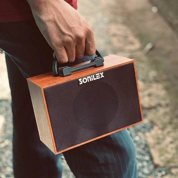 Original Product Sonilex 5W Original Premium Bluetooth Speaker - 30 Days Cybzone Warranty, Brown