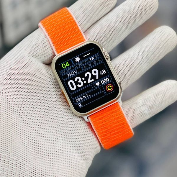 Wearfit N8 Ultra Smartwatch | Bluetooth V5.0, Voice Assistant |Power Saving Mode, Always On Display  - Orange