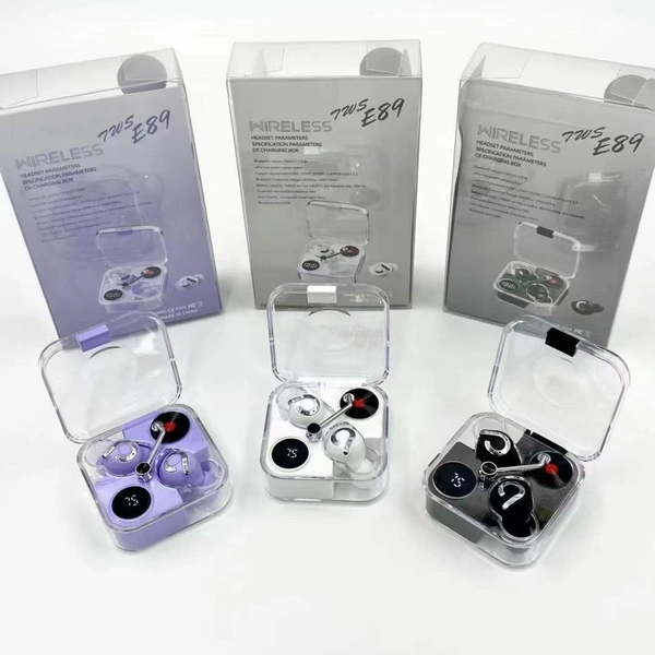 New Fashion E89 TWS Wireless Bluetooth Earphones Headset Smart Touch Earbuds With - White
