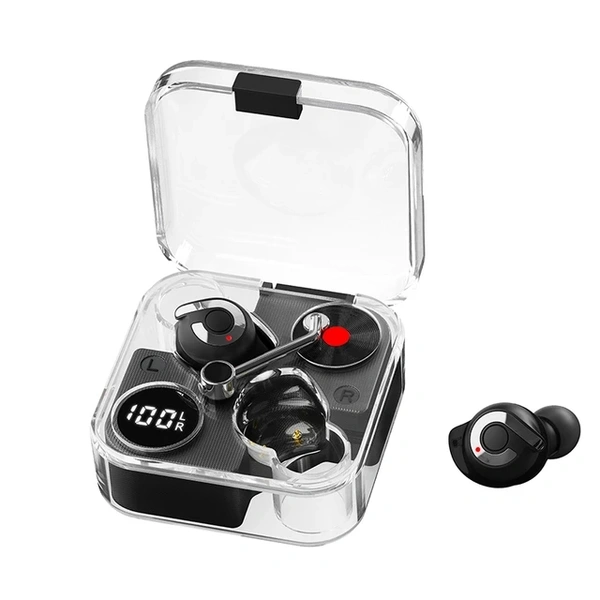 New Fashion E89 TWS Wireless Bluetooth Earphones Headset Smart Touch Earbuds With - Black