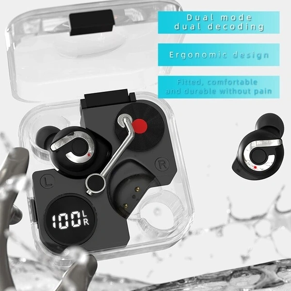New Fashion E89 TWS Wireless Bluetooth Earphones Headset Smart Touch Earbuds With - Black