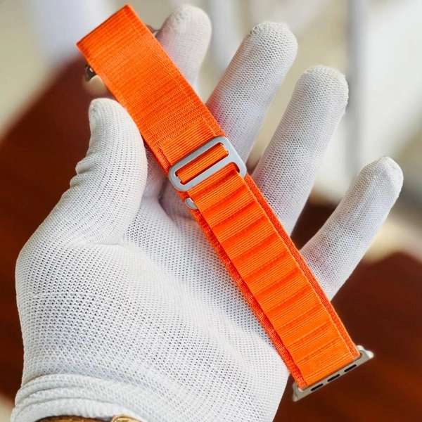 Alpine Loop Strap For Apple Ultra Watch Bands | Premium Imported Quality  - Orange