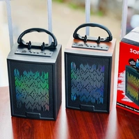 Authentic Product Sonilex Wooden Portable Wireless Splashproof Bluetooth Sonilex Speaker with in-Built FM Radio and Mic (Wooden) - 1 Month Warranty, Brown