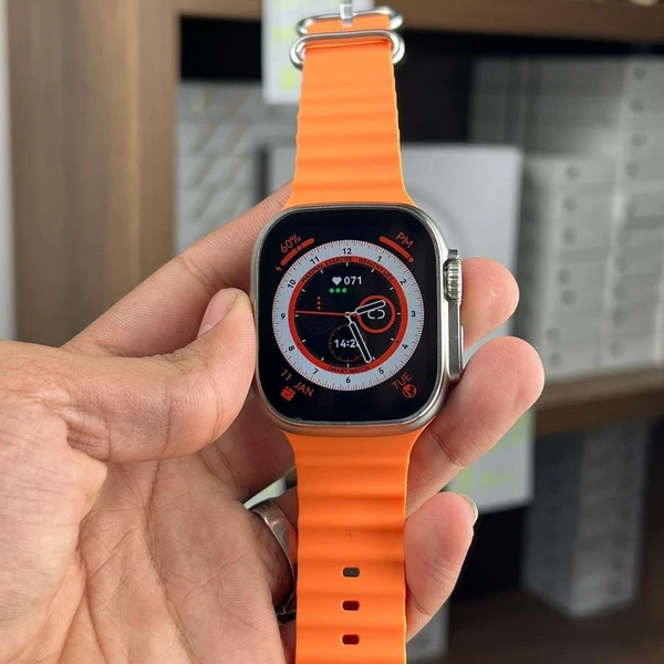 Z68 Ultra series 8 NFC Smartwatch for men women Bluetooth call waterproof wireless charging HD display - Orange