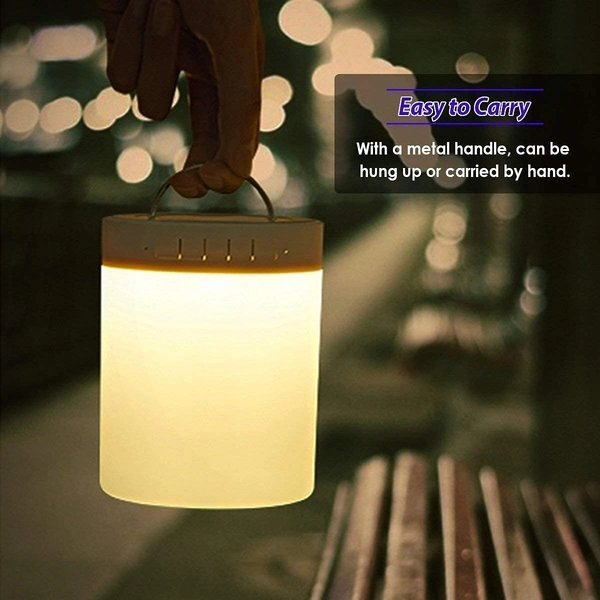 LED Touch Lamp Bluetooth Speaker, Wireless HiFi Speaker Light, USB Rechargeable Portable - 