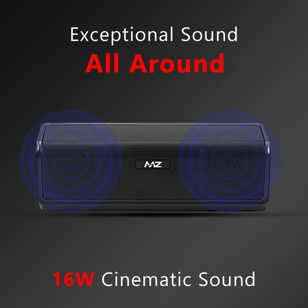 Portable Bluetooth Speaker Dynamic Thunder Sound With High Bass 10 W Bluetooth Speaker (Black, Stereo Channel) - 3 Month Cybzone Warranty