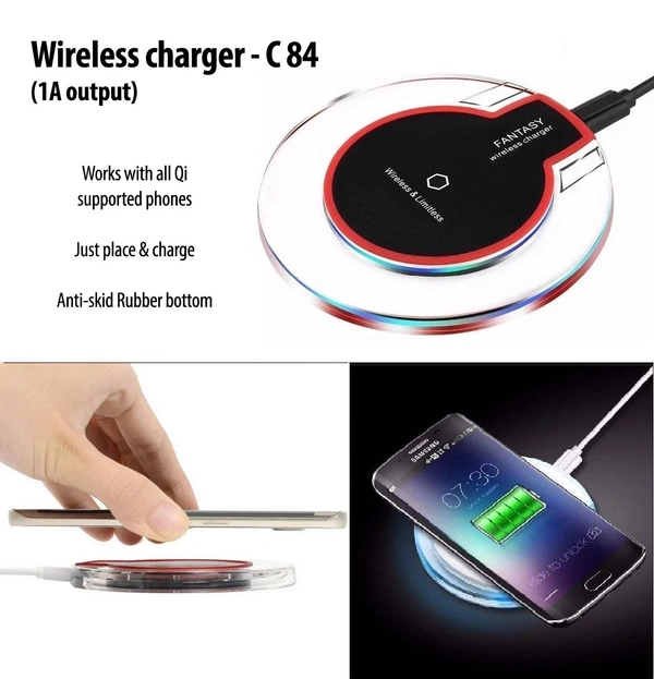Universal Fantasy Wireless Charger with led Light Compatible for iPhone And Android