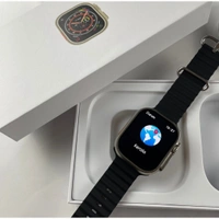  H11 Ultra Plus Smartwatch 49mm Compass Working | Titanium Alloy Case With Strap Lock And Real Screw On The Back - Black, 3 Months Cybzone Warranty, Black Ocean Strap