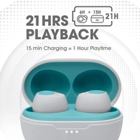 Original Product JBL C115 True Wireless in Ear Earbuds with Mic, Jumbo 21 Hours Playtime with Quick Charge, True Bass, Dual Connect, Bluetooth 5.0, Type C and Voice Assistant Support for Mobile Phones (Black) - 5 Months Cybzone Wattanty, Mint