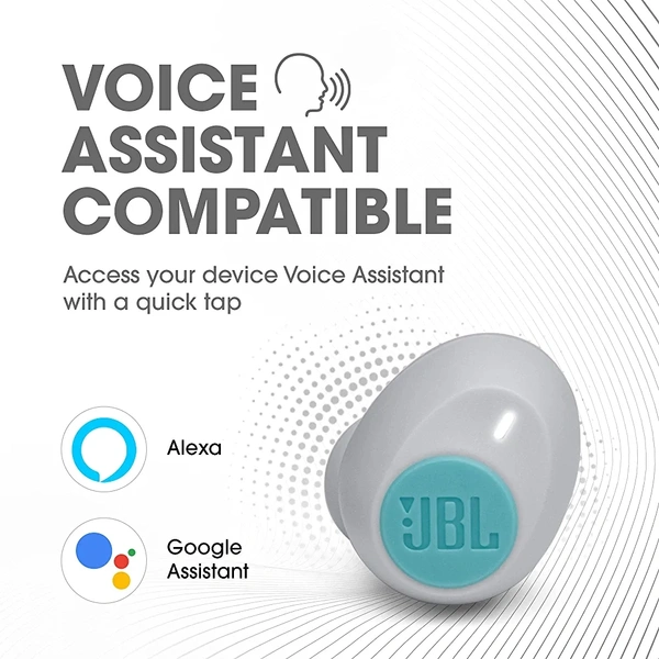 Original Product JBL C115 True Wireless in Ear Earbuds with Mic, Jumbo 21 Hours Playtime with Quick Charge, True Bass, Dual Connect, Bluetooth 5.0, Type C and Voice Assistant Support for Mobile Phones (Black) - 5 Months Cybzone Wattanty, Mint