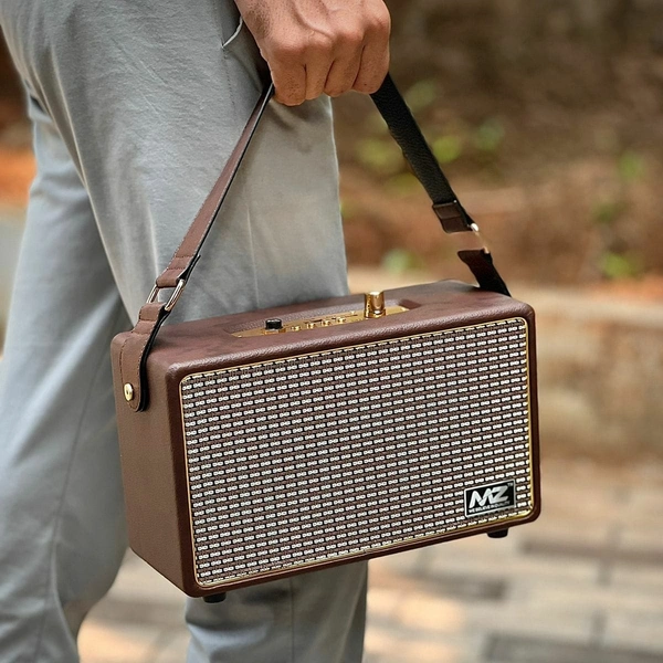 Original Product MZ M434SP Dynamic Thunder Sound with High Bass 16 W Bluetooth Party Speaker (Brown, Stereo Channel) - Brown