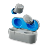 Skullcandy Jib True Wireless Earbud with Microphone / 22 Hour Battery Life / Use with iPhone and Android / Best for Gym, and Gaming / Bluetooth Earbud Headphones - Gray, 3 Months Cybzone Warranty