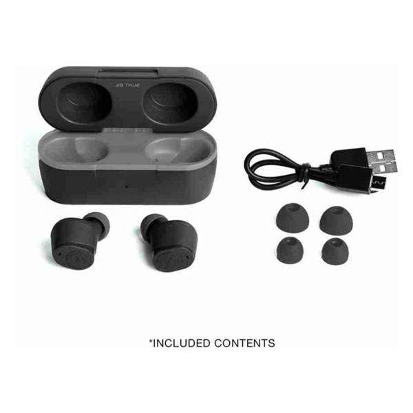 Skullcandy Jib True Wireless Earbud with Microphone / 22 Hour Battery Life / Use with iPhone and Android / Best for Gym, and Gaming / Bluetooth Earbud Headphones - Gray, 3 Months Cybzone Warranty