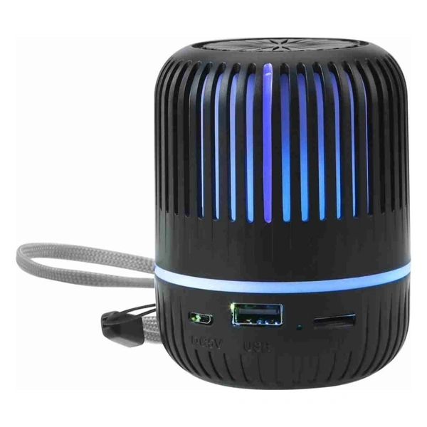 Portable Bluetooth Speaker Dynamic Thunder Sound With Rgb Light 5 W Bluetooth Speaker - Black