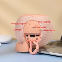 T&G TG337 New Portable Speaker Wireless Bluetooth Speakers 3D Stereo Surround Subwoofer Outdoor Waterproof Loudspeaker - Pink