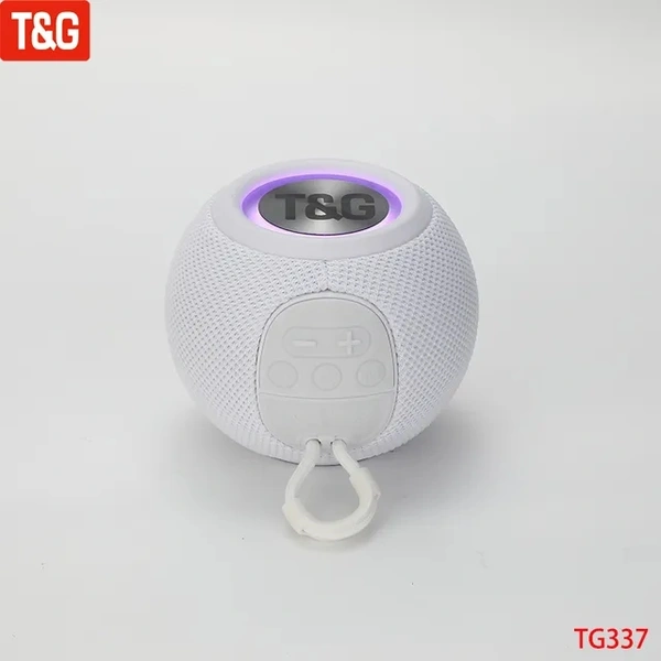 T&G TG337 New Portable Speaker Wireless Bluetooth Speakers 3D Stereo Surround Subwoofer Outdoor Waterproof Loudspeaker - White