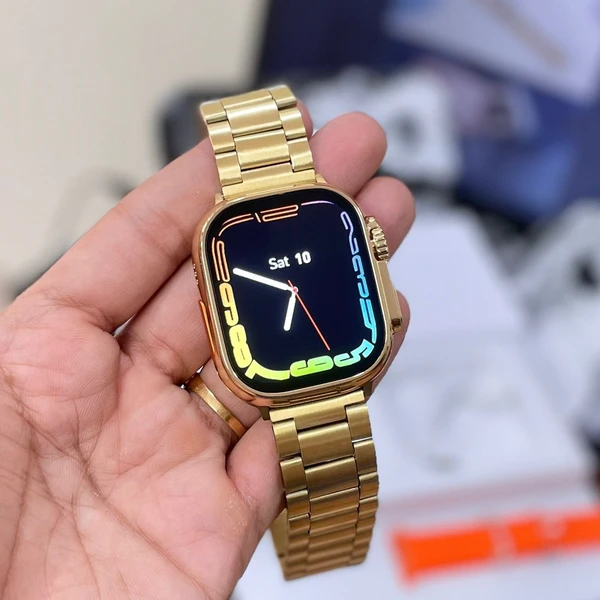 Smartwatch A8 Ultra Gold Edition With 2 Belts Inside