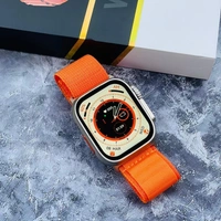 DTNO1 DT8 Ultra Max Smart Watch Upgraded for Men 49mm 2.1 Inch Screen Bluetooth Call Compass GPS Sport Smartwatch IP68 Waterproof - Orange, 3 Months Cybzone Warranty