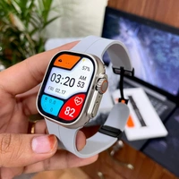 Series 8 Ultra Logo With On /Off Triple Buttons With Box Pure 49 Mm 1:1 Dial With Premium Strap  - 1 Month Cybzone Warranty, Gray