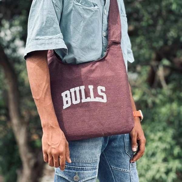 Letter Printed High-capacity Canvas Slouchy Shoulder Bag | Ultra Sporty Messenger Sling Bag For Multipurpose Use - SZBQ4