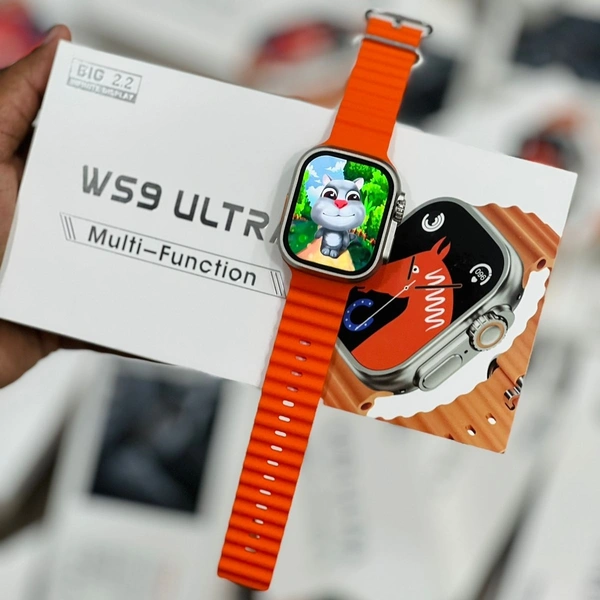 WS9 Ultra Premium Quality Smartwatch With GPS Support - Orange