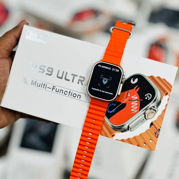 WS9 Ultra Premium Quality Smartwatch With GPS Support - Orange