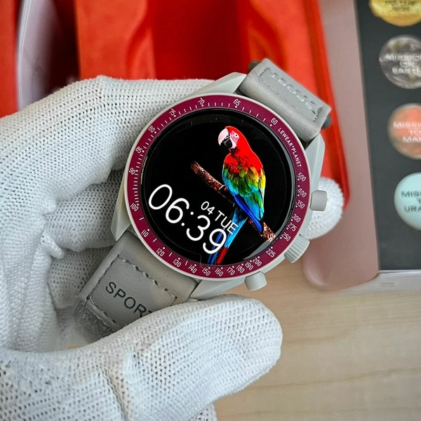2023 OMG smart watch sport multi colors reltek 8763e chip round oled amoled 1.28" moon moonwatch smartwatch OMG watch - 2 Months Cybzone Warranty