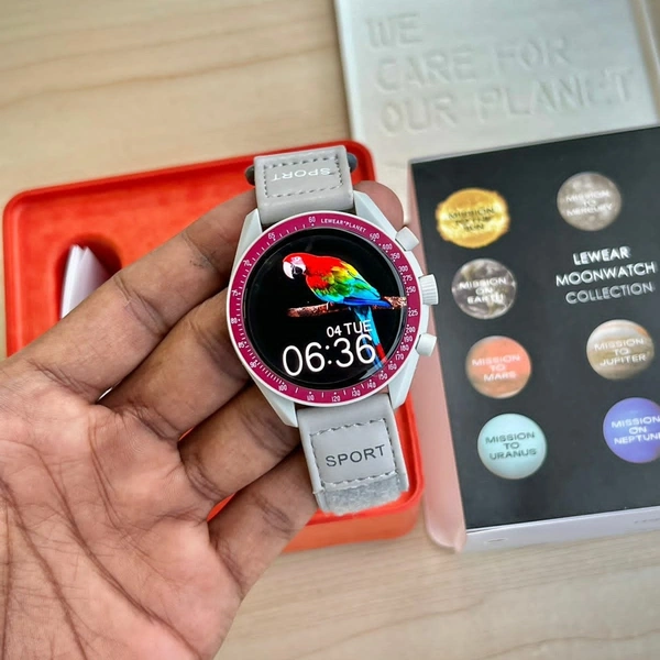 2023 OMG smart watch sport multi colors reltek 8763e chip round oled amoled 1.28" moon moonwatch smartwatch OMG watch - 2 Months Cybzone Warranty