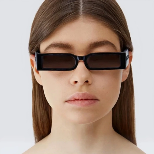 Square Frame Fashion Unisex Glasses - Black
