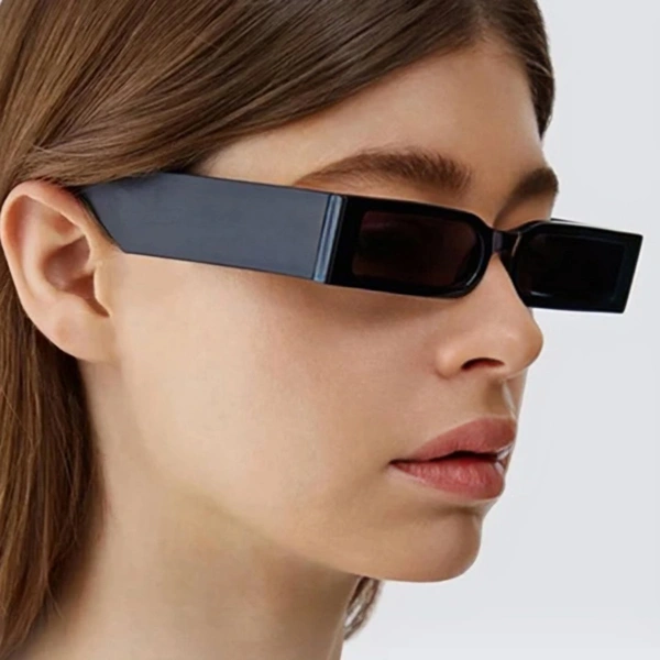 Square Frame Fashion Unisex Glasses - Black