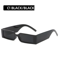 Square Frame Fashion Unisex Glasses - Black