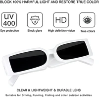 Square Frame Fashion Unisex Glasses - White