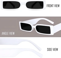Square Frame Fashion Unisex Glasses - White