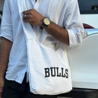 Letter Printed High-capacity Canvas Slouchy Shoulder Bag | Ultra Sporty Messenger Sling Bag For Multipurpose Use