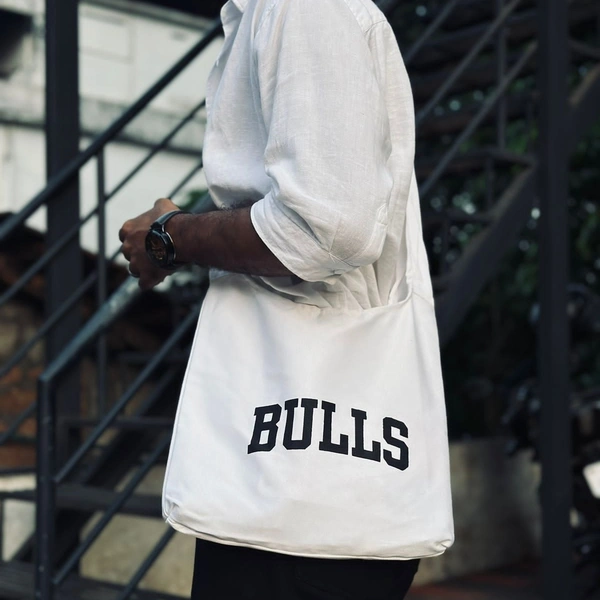 Letter Printed High-capacity Canvas Slouchy Shoulder Bag | Ultra Sporty Messenger Sling Bag For Multipurpose Use