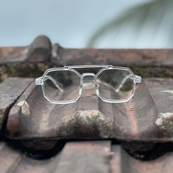 Large Square Frame Anti-Blue Light Glasses Fashion Retro Men Women Computer Gaming Eye Protection Classic Plain Glass Spectacles - SZMSG1