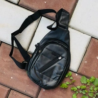 High Quality Men Genuine Leather Cowhide Vintage Sling Bags Chest Back Day Pack Travel Fashion Cross Body Messenger Shoulder Bag - TFBA3