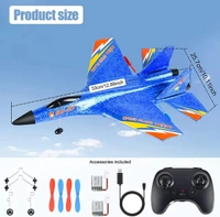 Electric Remote Control Su 27 Foam Adult Airplane Plane Kit Model Toy Rc Su27 Aircraft Planes Fighters Jet Buy Jet Fighters Toy Su 27 Product on - Blue