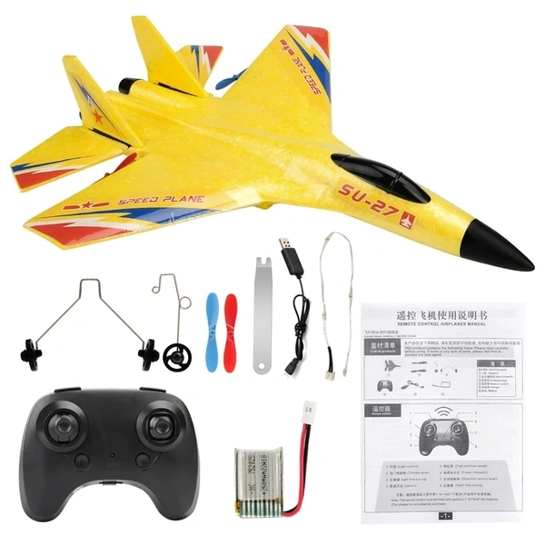Electric Remote Control Su 27 Foam Adult Airplane Plane Kit Model Toy Rc Su27 Aircraft Planes Fighters Jet Buy Jet Fighters Toy Su 27 Product on - Yellow
