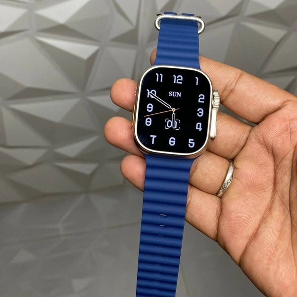 New Ultra Smartwatch 49 mm Dial Size Crown Working with Screw + Strap lock - Blue