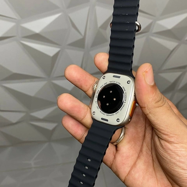 New Ultra Smartwatch 49 mm Dial Size Crown Working with Screw + Strap lock - Black