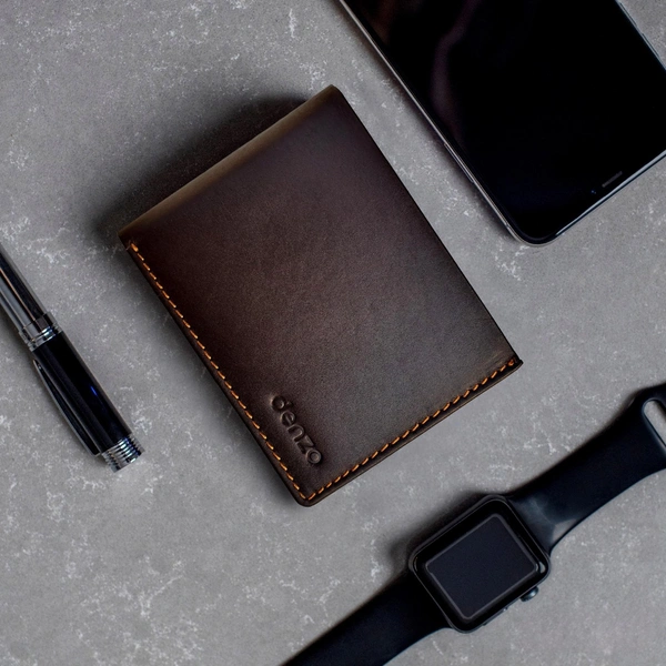 DENZO Flap Leather Wallet with Advanced RFID Protection for Men and Women (Coffee Brown)