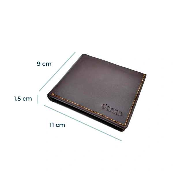 DENZO Flap Leather Wallet with Advanced RFID Protection for Men and Women (Coffee Brown)