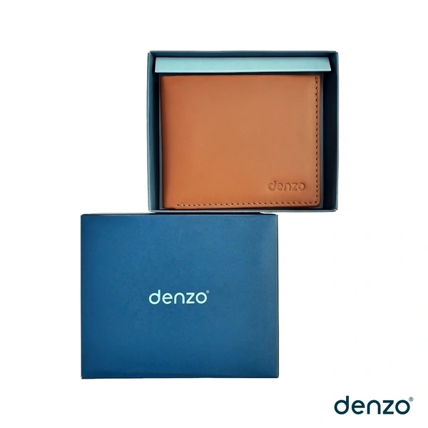 Denzo Men's Bi-fold Leather Wallet With Advanced Rfid Protection | Genuine Imported Leather Wallet 